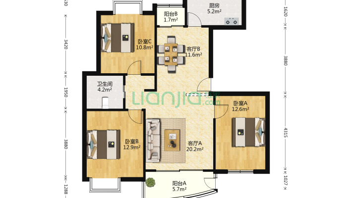金桥一方二手房实景图