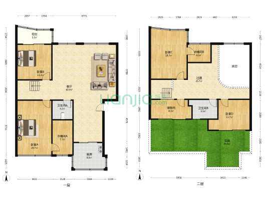 云和花苑 4室1厅2卫 218平方