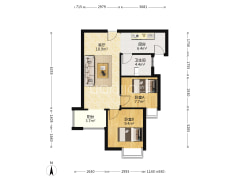 全南2居 明厨明卫 集中供暖 北京保利物业-涿州天伦湾馨园户型图