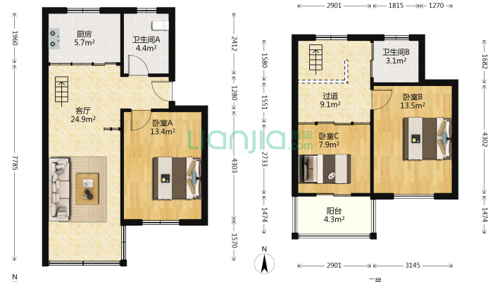 东城花园二手房实景图