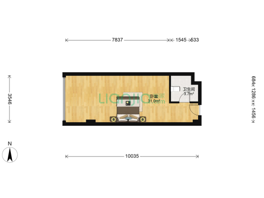 金汇大厦 1室0厅1卫 51平方