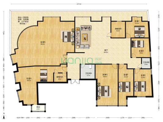 秘书巷21号 7室1厅2卫 338平方