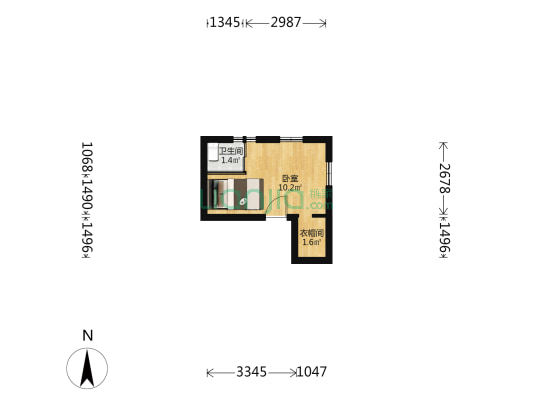 长乐路376弄 1室0厅1卫 23平方