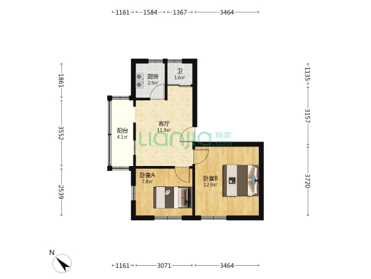 山村路 2室1厅1卫 52平方