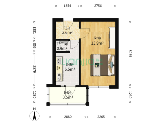 哈药路 1室0厅1卫 31平方