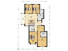 华融4居室南北向 有本满2年 看房方便-涿州华融现代城户型图