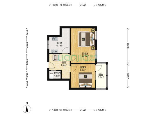 屏东支路 2室1厅1卫 54平方
