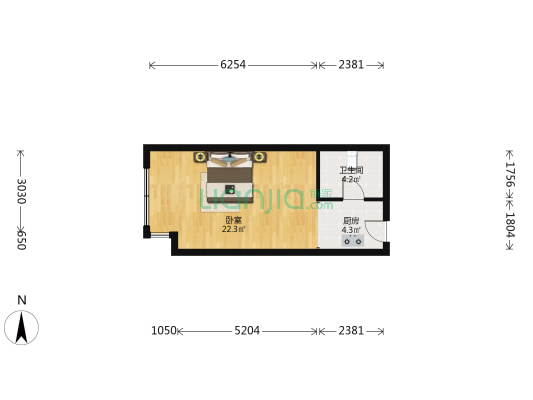范阳路小户型生活便利总价低税费少-户型图