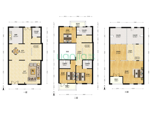 海亮御园 4室2厅6卫 261平方