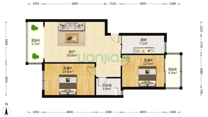 大龙家园二手房实景图