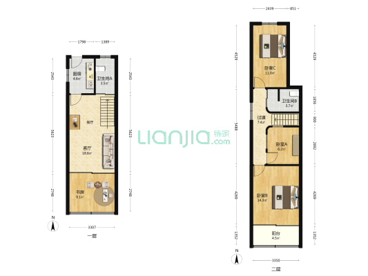 安顺路365号 4室1厅2卫 102平方