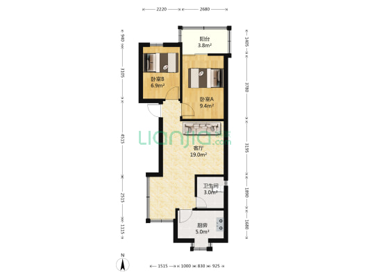 东站禽蛋小区 2室1厅1卫 46平方
