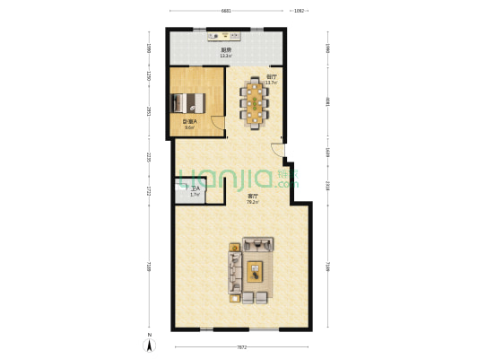 丰苑大厦 4室2厅3卫 328平方