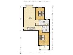 德信公园旁大社区 南北通透两居采光好-涿州翡翠城户型图