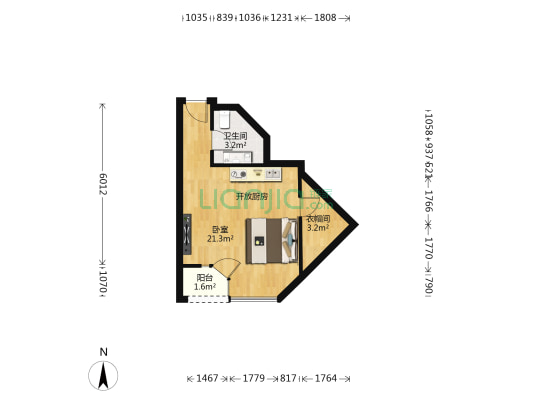 金莎公馆 1室0厅1卫 47平方