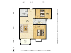此房满五唯一，南向 户型方正 高楼层 采光好-涿州翡翠城户型图