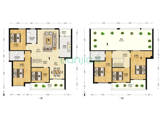 华都豪庭 6室2厅3卫 208平方