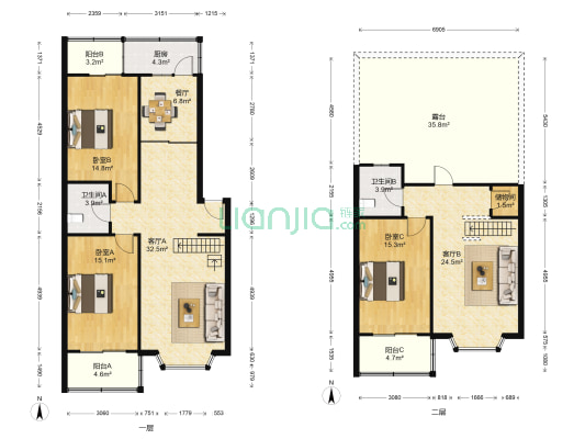 昌达丽景园 3室3厅2卫 167平方