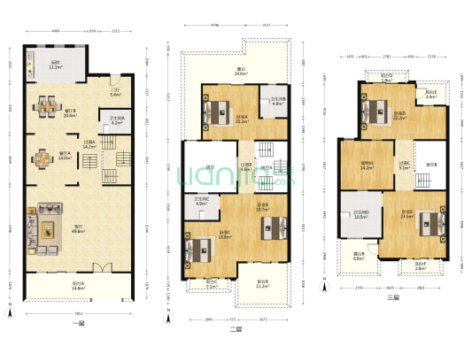 大华西溪风情 5室3厅4卫 282平方