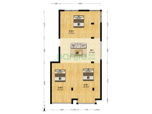 下塘路20弄 3室1厅0卫 120平方