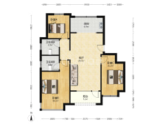樾府国际 精装三居 带大阳台 三阳开泰通风好 有钥匙-涿州中国铁建樾府国际户型图