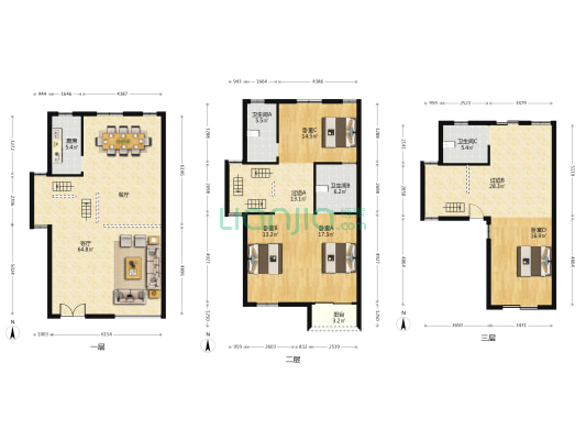 海宏双浦名苑 4室1厅3卫 267平方