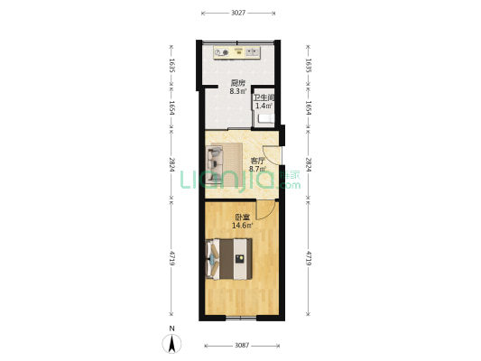 新云巷 1室1厅1卫 39平方