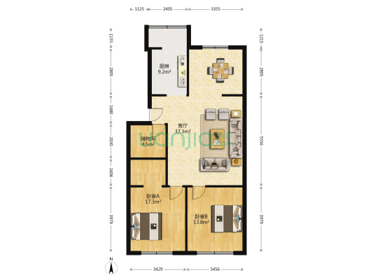 江安西四街8号 2室1厅0卫 101平方