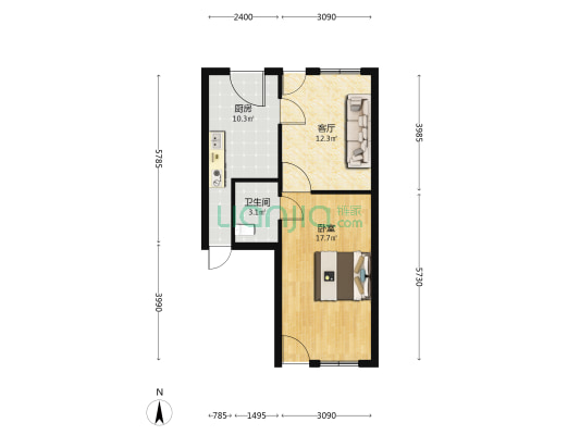 里瑞巷39弄 1室1厅1卫 70平方