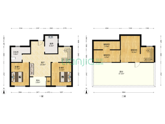金湖湾 2室1厅1卫 88平方