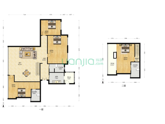 卧龙谷玖号 4室1厅3卫 196平方