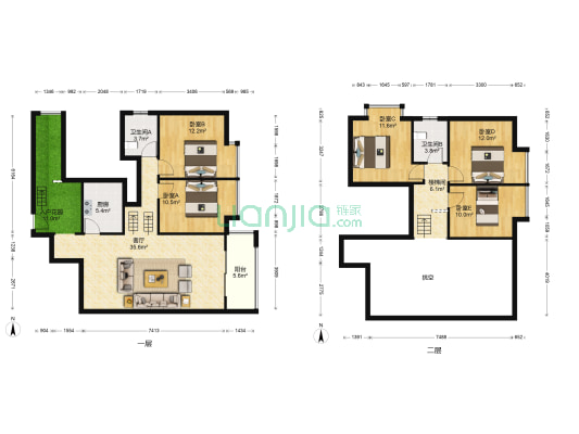 水榭花都 5室1厅2卫 119平方