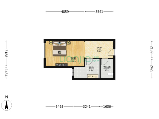尚层MINI 1室0厅1卫 47平方