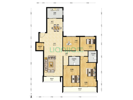 天一豪景 4室2厅2卫 219平方