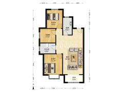 房本满二，带一个产权车位和地下室，好楼层 全天采光-涿州香邑溪谷悦都小区户型图