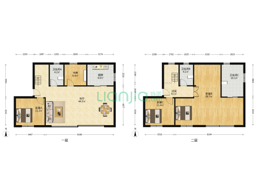 万科印象花园九期 4室1厅3卫 183平方