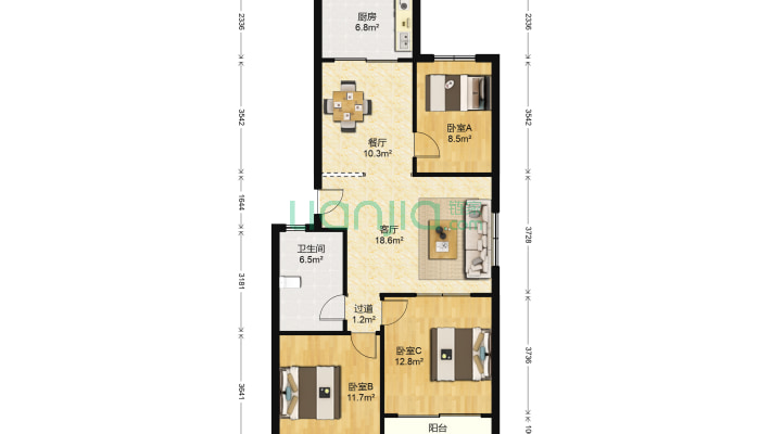 蓬莱装饰公司家属楼二手房实景图