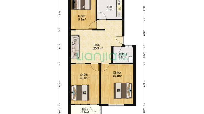 检察院宿舍二手房实景图
