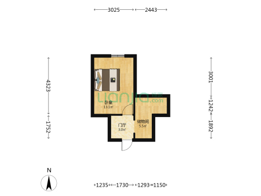 防疫站家属院 1室0厅0卫 21平方