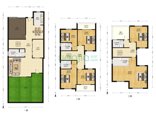 洞庭明月湾 6室1厅5卫 294平方