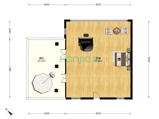 观澜湖观邸二期 1室0厅0卫 103平方