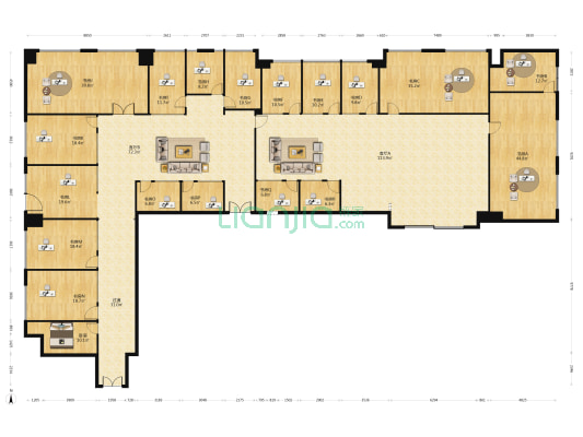 创富港湾-总部经济园 19室2厅0卫 805平方