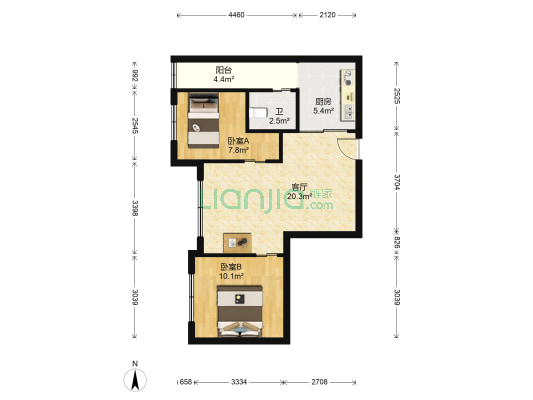 宝香居 2室1厅1卫 66平方