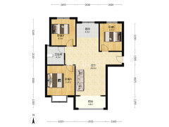 低楼层适合老人孩子居住，三居户型方正！！-涿州天伦湾馨园户型图