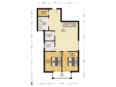 凯旋门园林社区 南向大两居 双卫 满五-涿州鸿盛凯旋门户型图