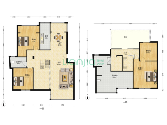 湖滨一品苑 3室2厅2卫 198平方