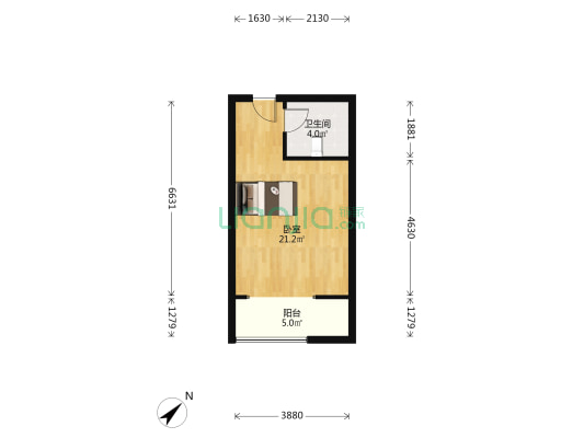 华润峰尚 1室0厅1卫 46平方