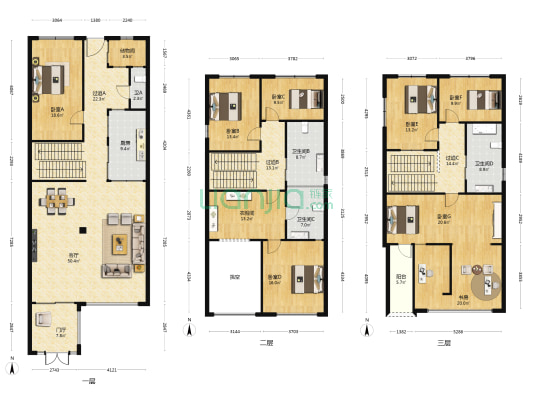 怡海园 8室1厅4卫 285平方