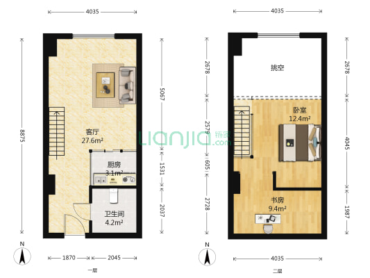 博富科技大厦 2室1厅1卫 50平方