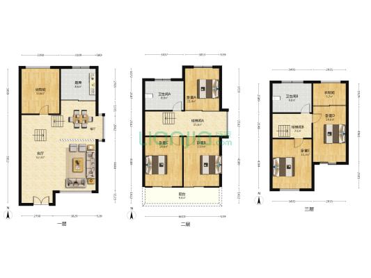 盈湖三岛(别墅) 5室1厅2卫 222平方
